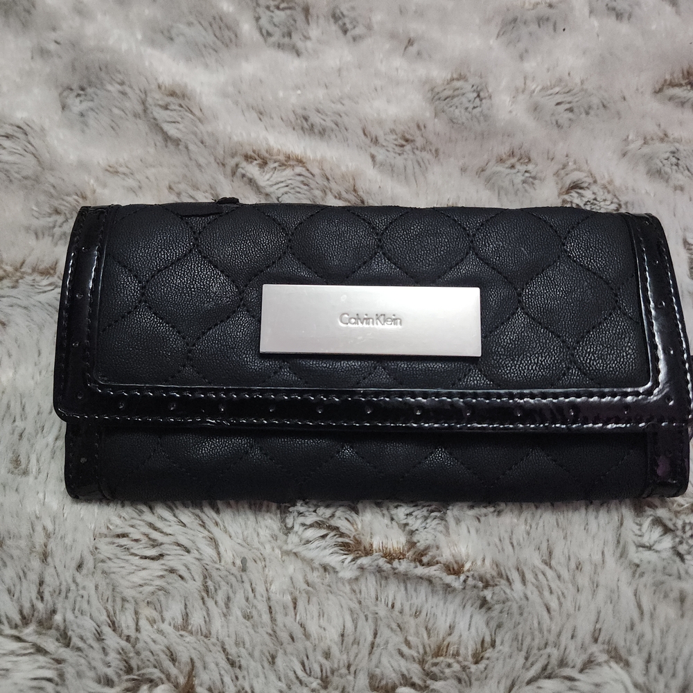 Calvin Klein Collection Black Quilted Wallet
